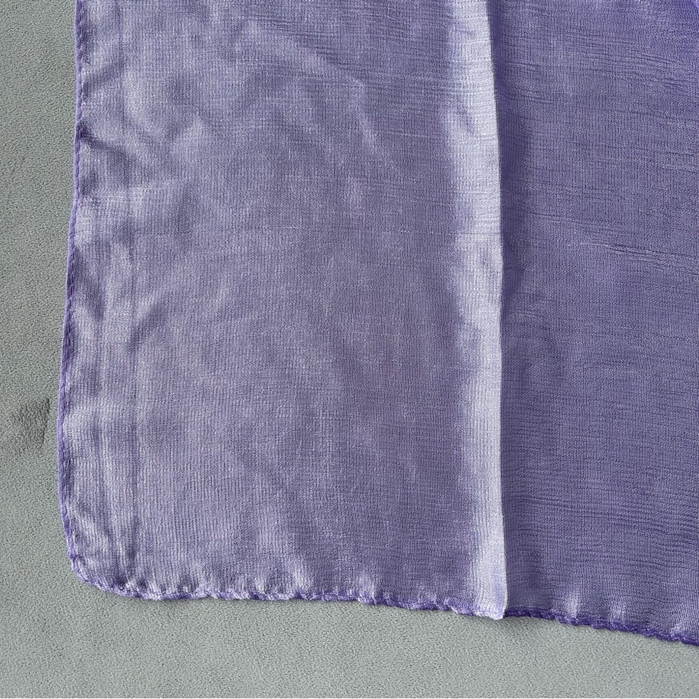 100% Silk Scarf ~ Light Purple  ~ Beautiful Shimmer! ~ Brand New! - Picture 4 of 7